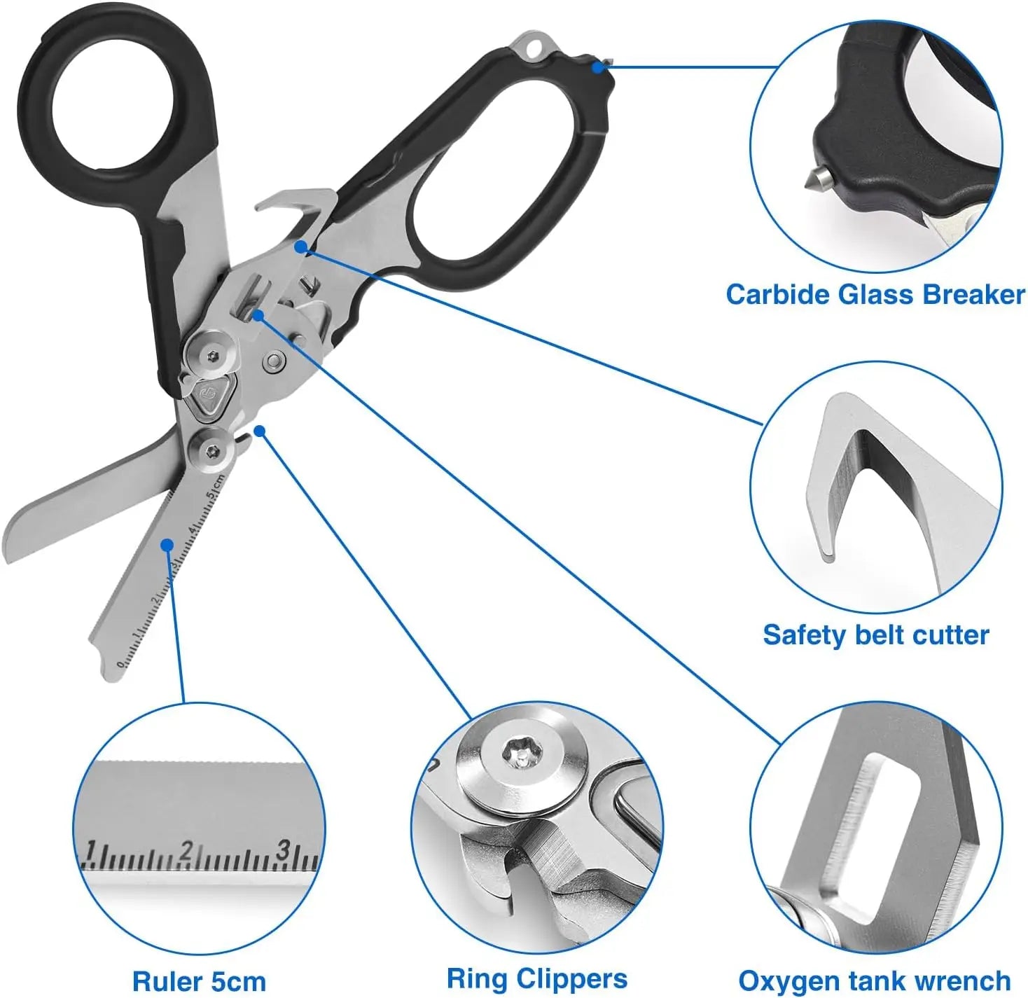 Trauma Shears Emergency Response Scissors - with case