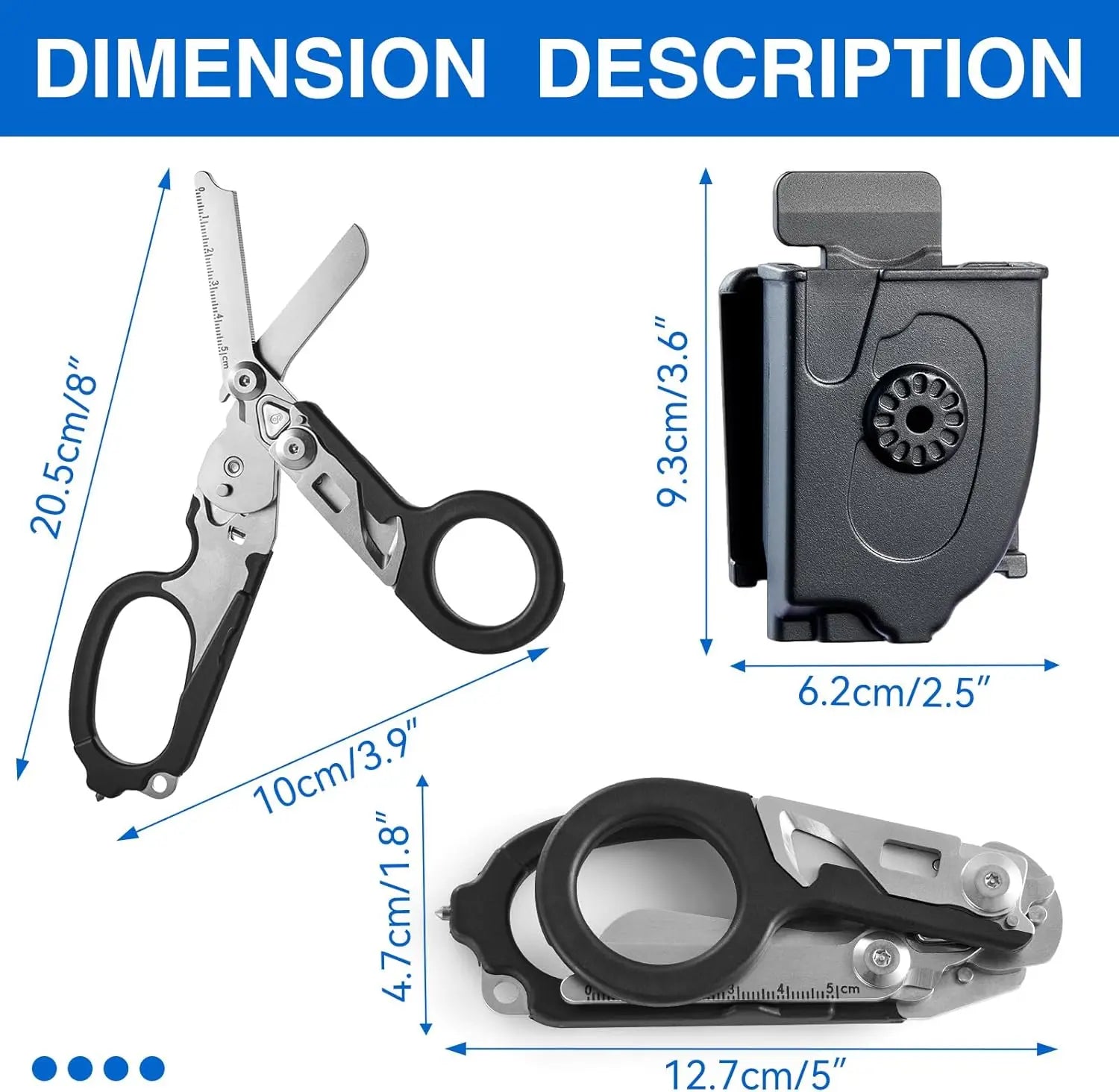 Trauma Shears Emergency Response Scissors - with case